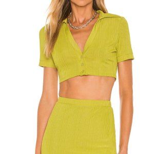 NEW Camila Coelho Bennie Crop Shirt